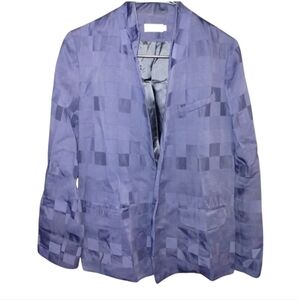 Roseanna blazer, blue checkered, size 38, super soft fabric, 100% Viscose